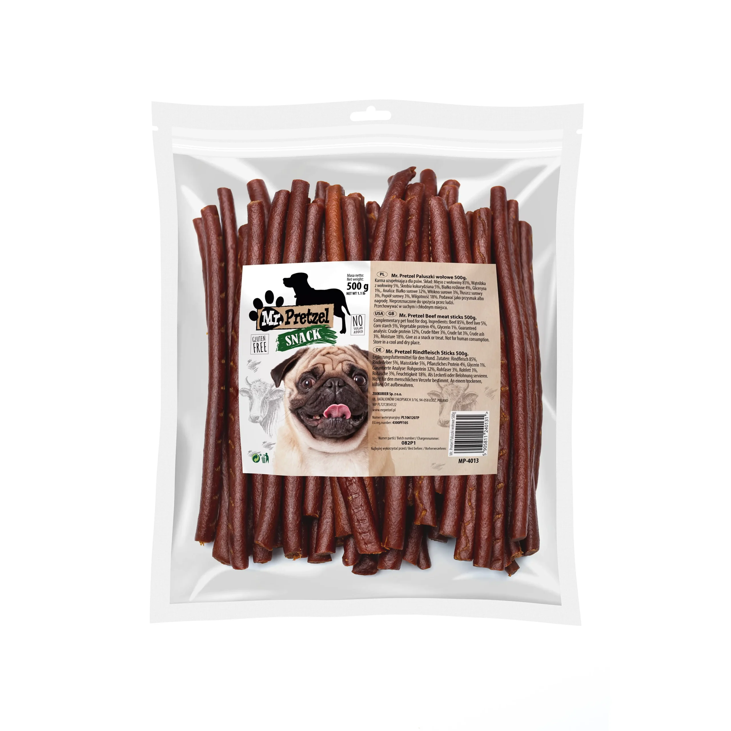 Przysmaki dla psa smaczki przekąski treserki – WOŁOWINA 500g – paluszki