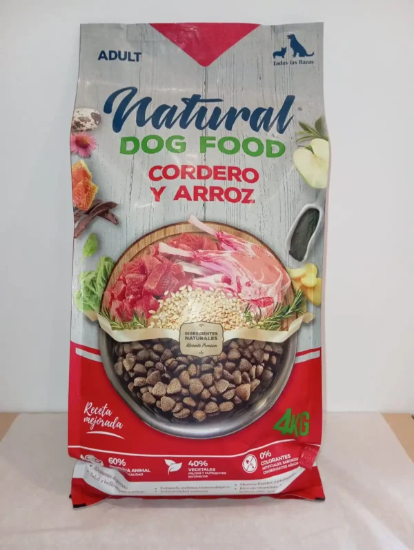 Karma Dla Psa Sucha 62% Jagnięcina Cielęcina 4kg NATURAL DOG FOOD - obrazek 4