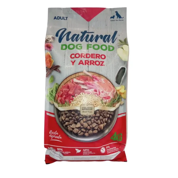 Karma Dla Psa Sucha 62% Jagnięcina Cielęcina 4kg NATURAL DOG FOOD
