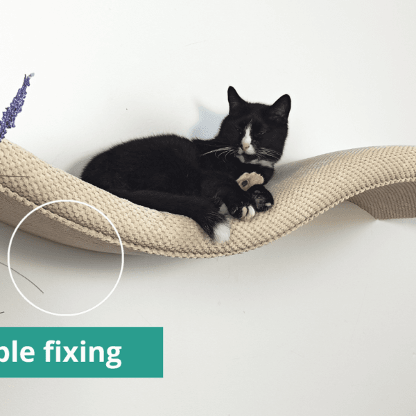 Półka ścienna dla kota, wisząca PODWÓJNY ŁUK 100 cm SH-M-DA100