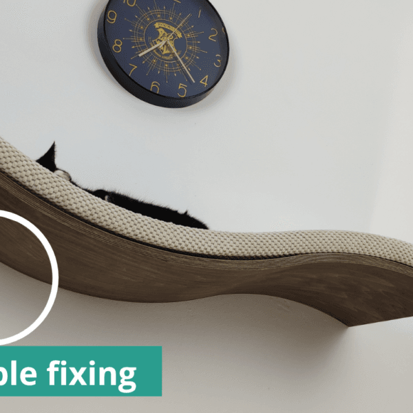 Półka ścienna dla kota, wisząca ŁUK 60 cm SH-W-A60