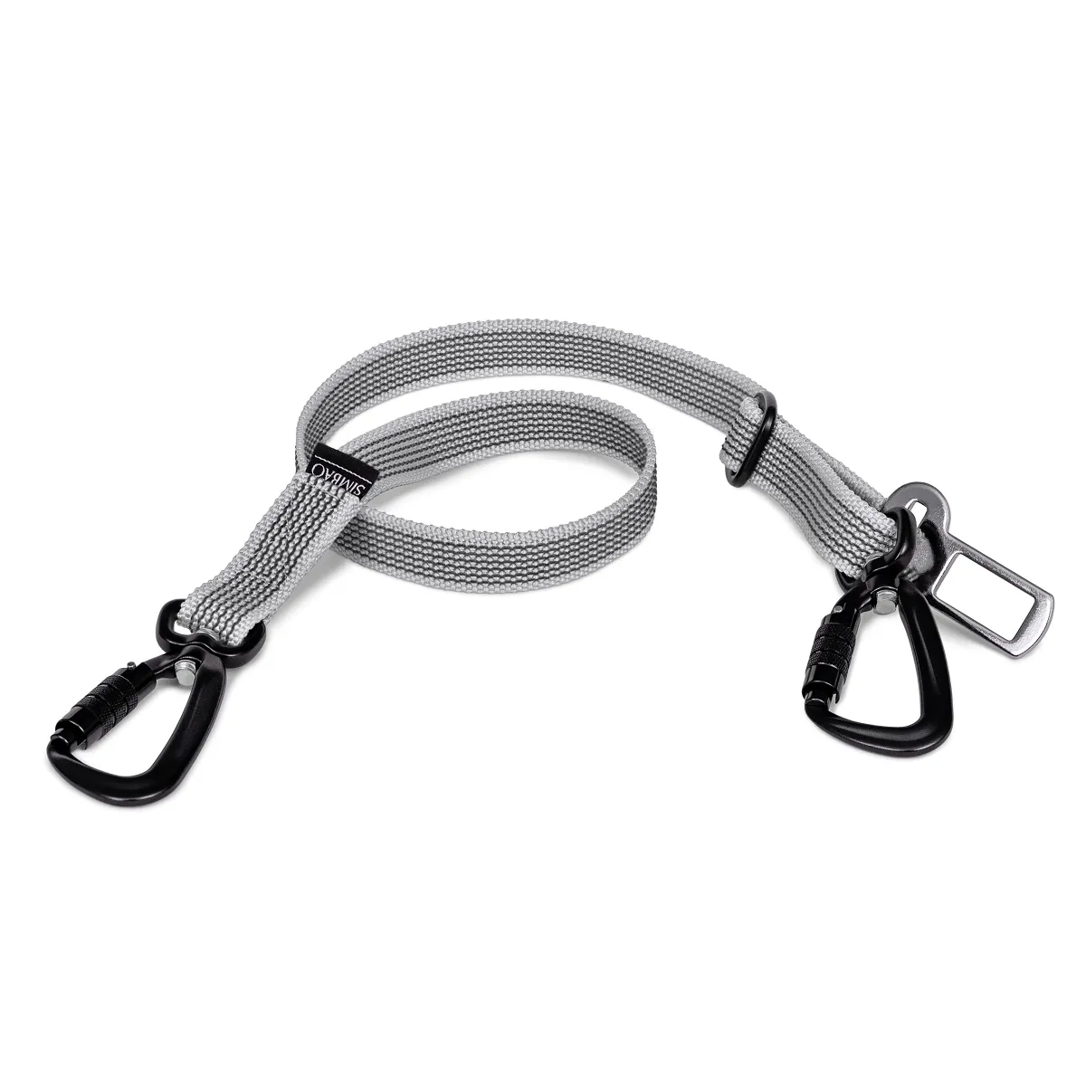 Pas dla psa do samochodu szary