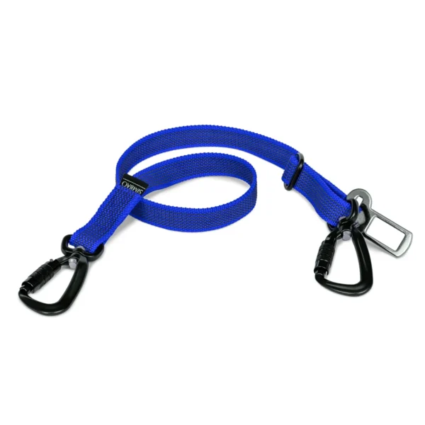 Pas dla psa do samochodu granatowy