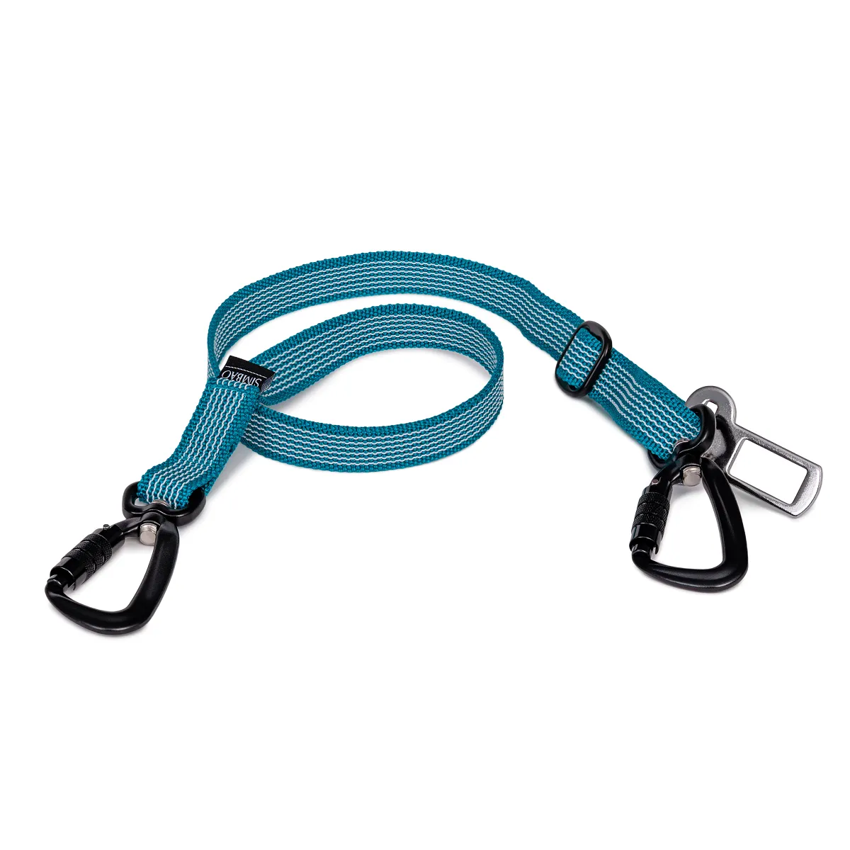 Pas dla psa do samochodu turkusowy