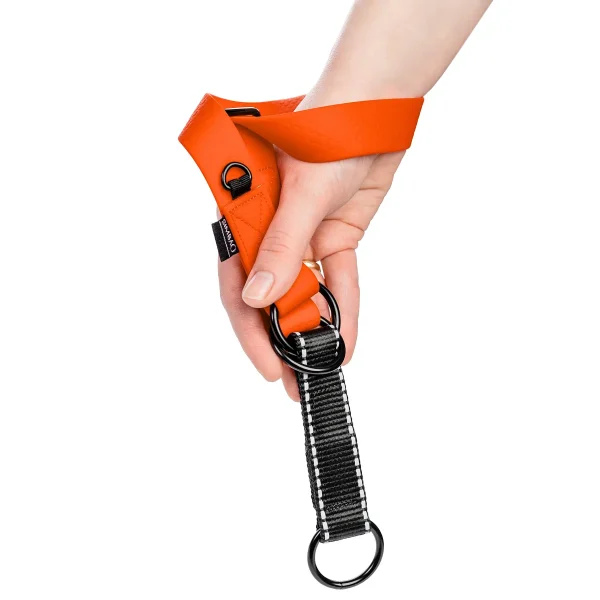 Obroża dla psa półzaciskowa wodoodporna pomarańczowa 40-55cm